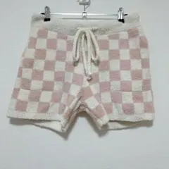 コンフィールクス ルームウェア ショートパンツ M L ピンク チェック 白