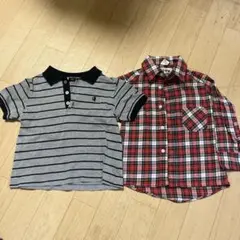 COMME CA ISM 子供用ポロシャツと長袖シャツセット　100センチ
