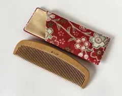 十三や　つげぐし　新品未使用品 Amazon | 十三や工房（京都） 薩摩つげ 半月 花櫛 黄楊櫛（つげ