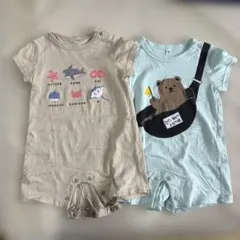 ベビー　半袖カバーオール　80サイズ　2点セット