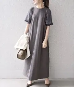 【新品・未使用】シップス《SHIPS》ボリュームスリーブカットワンピース