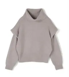 グレイル GRL オフタートルネックデザインスリーブニットトップス 長袖 (F)