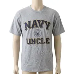 US NAVY Tシャツ XL グレー ミリタリー ビッグロゴ 半袖 古着