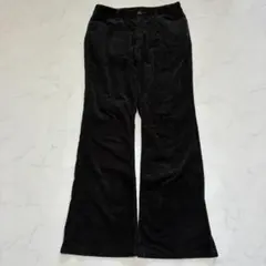 LEMORE JEANS コーデュロイパンツ フレア 黒 M（B718）