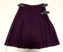 プリーツスカート 膝丈