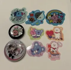 BT21 BTS ステッカー &バッジセット SHOOKY V テテ