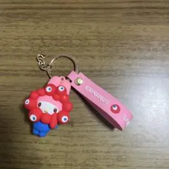 黒ミャクミャク マイメロディ キーホルダー 立体マスコット ストラップ