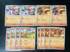 各4枚ヒトカゲ まるやけ/ヒートタックル各2枚 リザード ヒートタックル/かえん