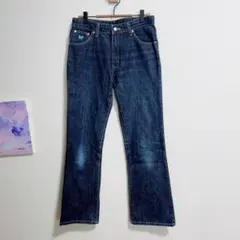 ラングラー　Wrangler フレアデニムパンツ　ボトムス　脚長効果