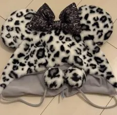 【ファンキャップ】ディズニー ミニー レオパード柄 ヒョウ柄 ホワイト 豹柄