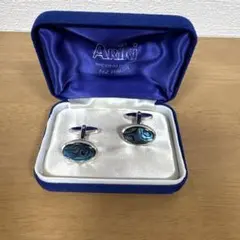 Ariki カフリンクス NZ PAUA ロジウムメッキ