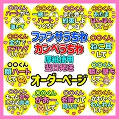 かんたん選べるオーダー カンペうちわ文字 ファンサ コンサート 応援 厚紙 8
