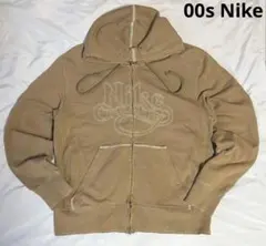 【古着】00s y2k archive Nikeジップパーカー ダメージ短丈　L