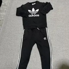 adidas ジャージ セットアップ100cm 黒