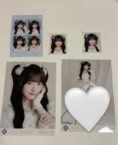 齋藤樹愛羅 宝石衣装 生写真 直筆 IDフォトステッカー 4カットフォトカード