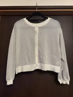 美品 niko and ... ニコアンド ラメシアー カーディガン