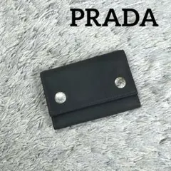 PRADA プラダ 6連 キーケース ナイロン × レザー ブラック Wホックのサムネイル