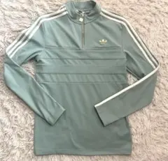 最終値下げ　新品未使用　adidas ハーフジップジャージ XL グリーン