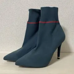 美品 R&E ソックスブーツ 赤ライン 23.5cm