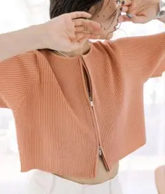 半袖Wジップニット