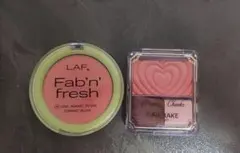 パウダーチーク　鮮やかなピンク　2点セット CANMAKE&LAF