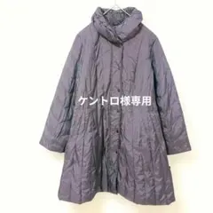 ヴォルテール　パープル ロングダウンジャケット　タグ付き　ボタン留め　ハイネック