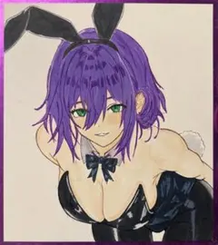 フ*ト様 チェンソーマン レゼ 手描きイラスト ファンアート アナログ