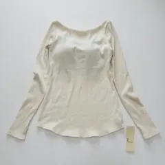 新品 OUR WACOAL カップインバックオープンリブＴシャツ カップ付き Mのサムネイル