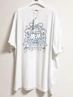 【タグ付き新品】Whinny やさうさちゃん おやすみTシャツ ホワイトのサムネイル