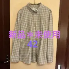 COS 長袖 チェックシャツ ライトブルー ベージュのサムネイル