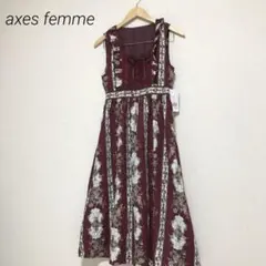 axes femme アクシーズファム　タグ付き　薔薇ストライプロングワンピ