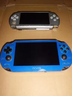 あ*店様 【ジャンク品】PSVita 1000 アクアブルー＆PSP 3000