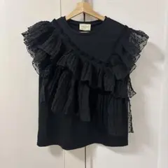 UNITED ARROWS プリーツフリルコンビカットソー