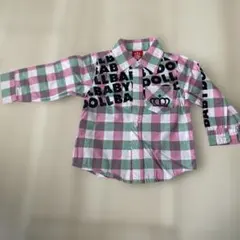 BABY DOLL チェック柄長袖シャツ 80