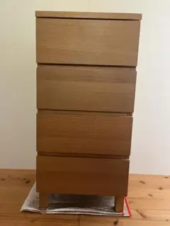 専用　Aさま　無印良品　廃盤 小引き出し 4段 オーク材 美品 廃盤 無印良品 小引き出し 4段 オーク材 ステンレスシェルフ