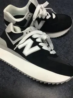 New BalanceニューバランスWL574+ 厚底スニーカー24.5 極美品