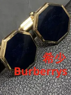 Burberrys ネイビー 八角形カフリンクス　超希少品　美品