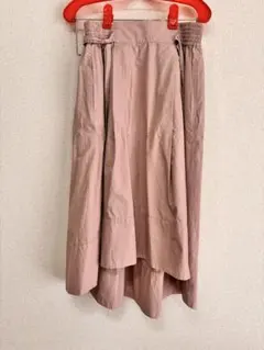 DRWCYS くすみピンク フレアスカート　サイドリボン