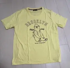 ビームスハート Tシャツ イエロー　L ビームス クマ カットソー
