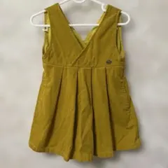 コーデュロイ Vネック ワンピース 80cm