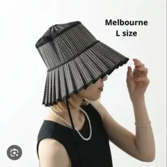 ローナマーレイ 麦わら帽子　capri　黒　Lサイズ　Melbourne