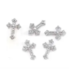 十字架 メタル ネイル パーツ アート レジン デコ　シルバー　クロス