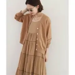 新品タグ付き 24SS スローブ イエナ KAYAニットカーディガン ベージュ