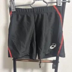 セ*ン様 ASICS 黒 陸上　スパッツ　ショートタイツ　S