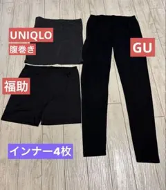インナーセット　UNIQLO GU 福助　M〜L 黒
