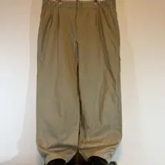 90s ランズエンド 2タック ワイド チノパン 香港製 旧タグ カーキ W38