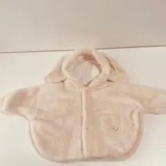 フード付きうさぎポンチョ　70-90センチ