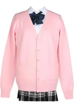 ピンク ニット カーディガン 制服