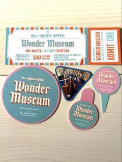 ミセス Wonder Museum来場者ステッカー コースターなど5点セット