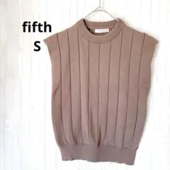 fifth フィフス ノースリーブ ニット ベスト ブラウン　F